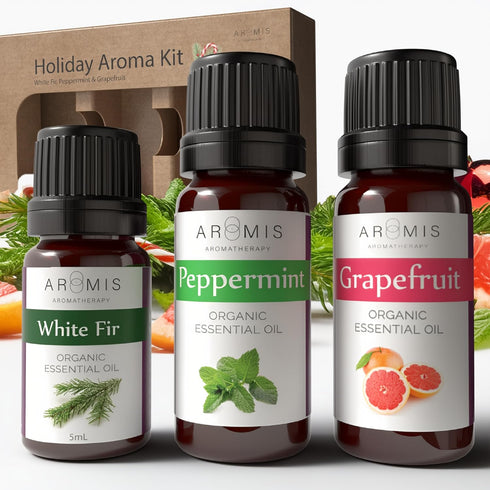 Evergreen Holiday Essential Oil Kit Set of 3 Oils - Includes Wildcrafted