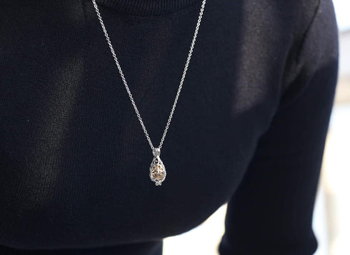 HEDQFM 2 PCS Essential Oil Diffuser Necklace with Gift Box, Aromatherapy Pendant Locket Necklace