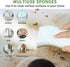9 Pack Biodegradable Natural Kitchen Sponge, Compostable Cellulose and Coconut Walnut Scrubber