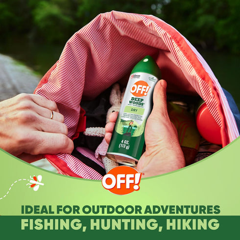 OFF! Deep Woods Insect Repellent Aerosol: Dry, Non-Greasy Bug Spray with Long Lasting Protection, 4 oz