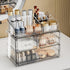 ZHIAI Stackable Storage Drawers, Clear Acrylic Bathroom Counter Organizer for Makeup, Kitchen Cabinets, Home Storage