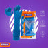 ETERNA Extra Long Gloves for Laundry, Kitchen, Household Cleaning, Size M, Brush Effect on Fingers, 3.63 Oz