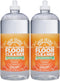ANGRY ORANGE Hardwood Floor Cleaner, 32oz (2 Pack), Citrus Mint, Plant-Based Cleaning Agents, Destroys Dirt & Restores