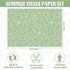 100 Sheets Sage Green Wildflowers Tissue Paper Green White Floral Printed Tissue Paper Botanical Decorative Tissue Paper for Green Boho Themed Baby Shower Wedding Birthday DIY Craft by Bolsome
