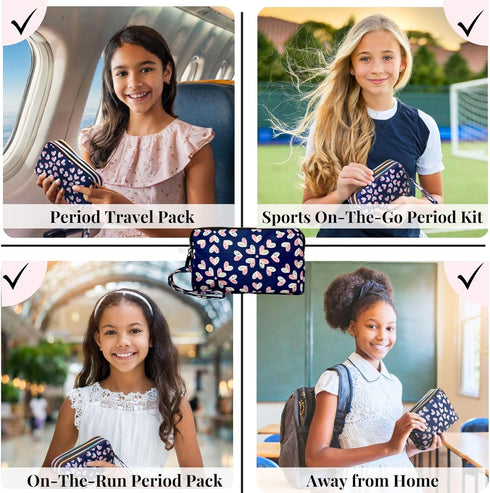 Pack Mark and Lolas First Period Pal Gift Box | First Period Kit for Tweens & Teens | Pads, Panty Liners