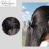 Parcelona French Skinny Boss Small 2 1/4" Black N Shell Celluloid Acetate Claw Clips Set of 2 for Fine Hair