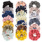 Velscrun 20 Pcs Floral Plaid Solid Color Scrunchies, Hair Accessories for Girls Women, Bulk Hair Ties