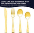 Party Essentials 50-Count Disposable Plastic Cutlery - Heavy-Duty Flatware/Silverware, Shiny Gold Knives for Events