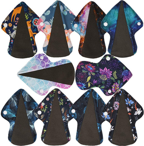 ReUseLife Cloth Mama Cloth/Menstrual Pads/Reusable Sanitary Pads Panty Liners for Thongs,7 inch Length