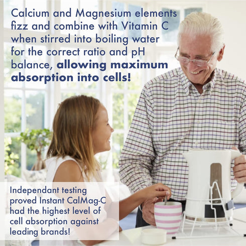 Instant Cal Mag C, Fast-Acting Calcium, Magnesium, and Vitamin C for Improved Sleep