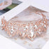 Rose Gold Tiara Wedding Tiaras and Crowns for Women - Rhinestone Queen Tiara for Bridal Party