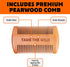 Tame The Wild Premium Beard Straightener - Ionic Anti-Scald Heated Brush with 3 Temp Settings