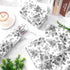 JarThenaAMCS 100 Sheets Black Floral Tissue Paper, Vintage Chinoiserie Gift Wrapping Paper for DIY Crafts