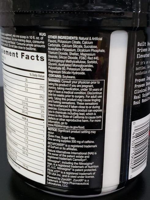 BEYOND RAW LIT AF Pre-Workout Powder | Advanced Formula | 20 Servings | Sweet & Tart | Contains Caffeine, L-Citruline,
