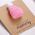 Mommy Mommy Ukodnus Baby Girl Reveal to Be Birthday Card with Pink Knitted Hat, Happy Birthday from the Bump, Pregnancy