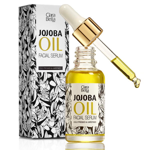Organic Jojoba Oil Face Serum, Anti Aging, Reduces Dry Skin, Acne Scars, Vitamin E