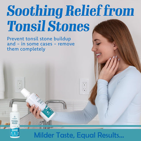 Everest Mouth Wash & Tonsil Stone Remover – Natural Oral Rinse to Soothe Tonsils, Fight Bad Breath, Spearmint
