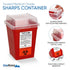 Oakridge Products Sharps Container for Home Use, 1 Quart, Biohazard Needle Disposal