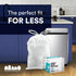 Plasticplace Custom Fit Trash Bags, 10 Gallon, Compatible with simplehuman Code K (50 Count) White Drawstring Liners