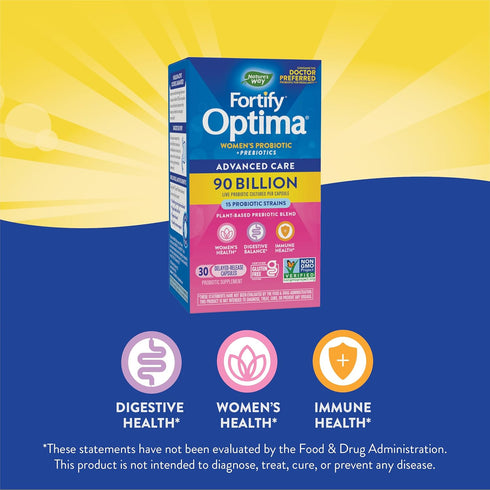 Nature's Way - Primadophilus Optima Women's - 90 Billion Active Probiotics - 30 Vegetarian Capsules