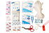 KB-8005 Pack, 8x2x6 75 3 Primacare First Aid Fanny Stocked with Pieces Emergency Medical Supplies, Lifeguard Waist