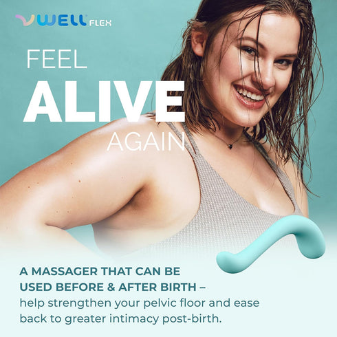 Flexible Pelvic Perineal Wand Relaxer - Dual Vibration Myofascial Release Pain Relief for Women and Men