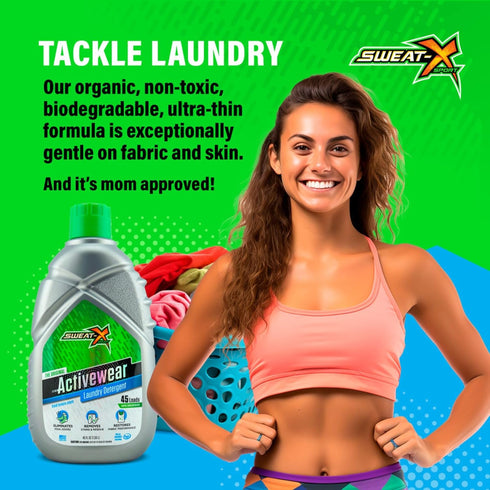 Sweat X Original Activewear Laundry Detergent, 1 Pack, 45 Loads, High Performance Sports Wash