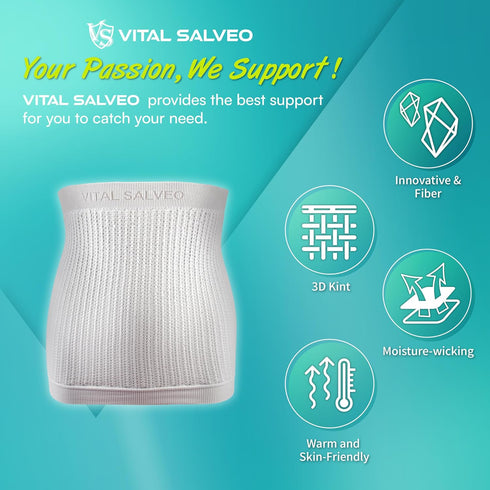 Vital Salveo Circulation Sleeve, Germanium Waist Lumbar/Back, One Size