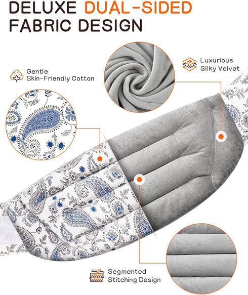 Pack, Microwave Heating Pad for Back with Moist Heat, Extra Large Microwavable Heating Wrap for Lumbar, Waist, Stomach