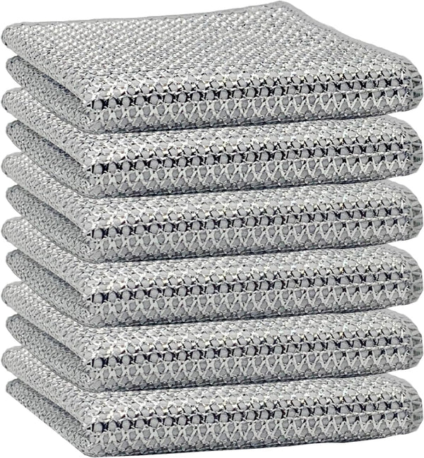 Non Scratch Wire Dishcloth, Wet and Dry Dishwashing Rag, Kitchen Scrub Sponges, Bathroom Cleaning Cloths