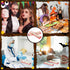 Nuanchu 280 Pcs False Teeth Acrylic Resin Denture Replacement, 10 Sets Denture Tooth Kit for Halloween DIY Dental