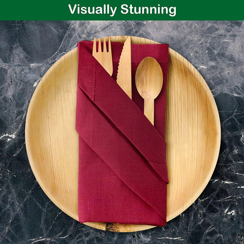 PALM NAKI Birchwood Cutlery (40 Count) - Disposable Eco-Friendly, Compostable, and Biodegradable Cutlery (Knives, 40