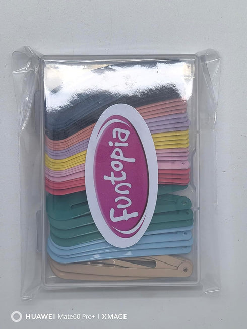 Snap Hair Clips for Women Girls, Funtopia 40 Pcs 7cm / 2.8 Inch Long No Slip Metal Hair Clips for Thick Hair (Mixed