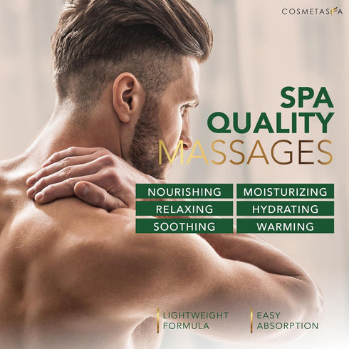 Cosmetasa Sore Muscle Massage Oil, 8.8 oz, Soothes Muscle and Joint with Arnica Extract, Peppermint, Chamomile, Lavender