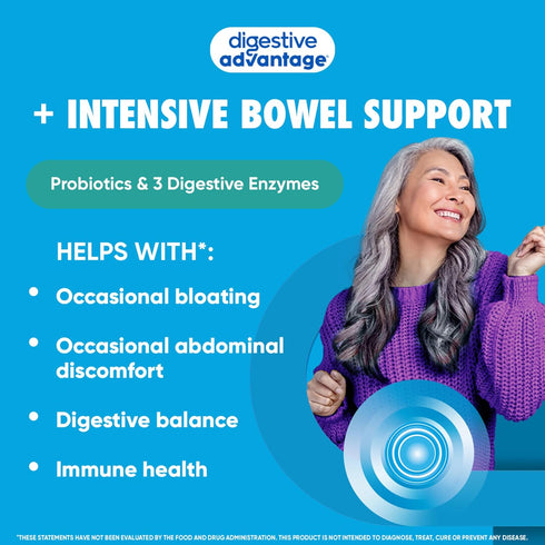 Digestive Advantage Intensive Bowel Support Probiotics Supplement, 96 Count