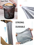 60 Count Small Drawstring Trash Bags, 4 Gallon Tear-Free Gray, Unscented for Bathroom, Kitchen