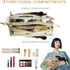 Rough Enough Clear Toiletry Bag for Traveling Women, Large Stiff Makeup Cosmetic Organizer for Travel Size Toiletries
