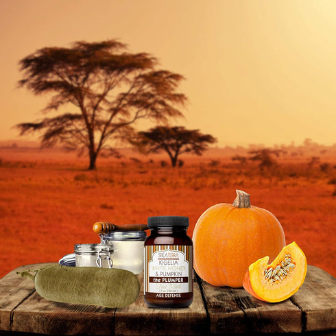 Shea Terra Kigelia Age Defense Collection - Plumping Face Mask with White Honey & Pumpkin, 5oz
