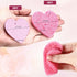 Nuenen 60 Pieces Facial Sponges with Container - Heart Shape Compressed Face Sponges for Washing Face Cleaning