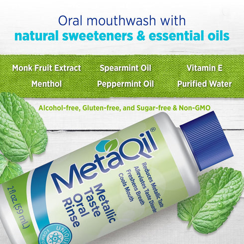 Oral Rinse for Metallic and Bitter Taste Disorders, Travel-Friendly Bottle, 1 Count