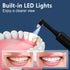 Tooth Polisher Electric Dental Cleaning Kit, Rechargeable with 5 Brush Heads, 4 Speed Modes, LED Light, IPX6 Waterproof