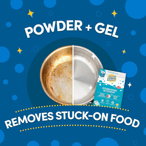 Lemi Shine Natural Dishwasher Pods, Eco-Friendly All-In-One Powder & Gel Detergent Pods with Powerful Citric Acid
