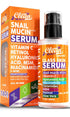 Snail Mucin Serum Vitamin C Face Serum, Anti-Aging with Hyaluronic Acid and Niacinamide for Glowing Skin