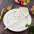 Pack 120 of Gold Foil Guest Napkins White and Golden Polka Dots Disposable Hand Towels Metallic Dinner Paper Napkins