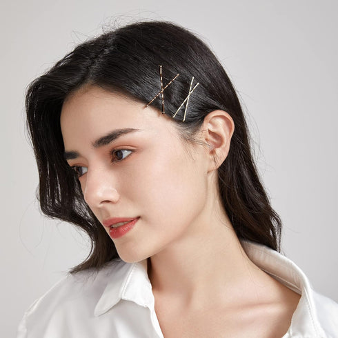 Women's Braided Good Hair Set 102 Counts Set Braided Hair Clips For Women (Bobby Pins 60pcs + Hyper Elastics Ties 30pcs + Snap Hair Clips 12PCS (Blonde)