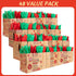 Kiddokids 48 7" 8.65" 3.15", 48 Packaging, Christmas Gift Bags x x Kraft Holiday Wrapping with Tissue Papers, Gift Tags