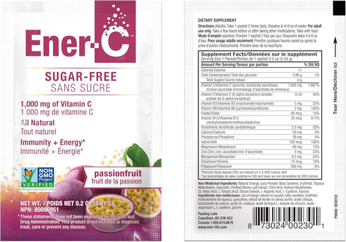 Packets, B12 60 Count Ener-C Sugar Free Multivitamin Drink Mix - Vitamin Powder for Water, Electrolytes Powder No