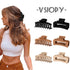 Vsiopy 6pcs Medium Large Matte Square Claw Hair Clips for Women, Versatile Styling for Thick & Thin Hair