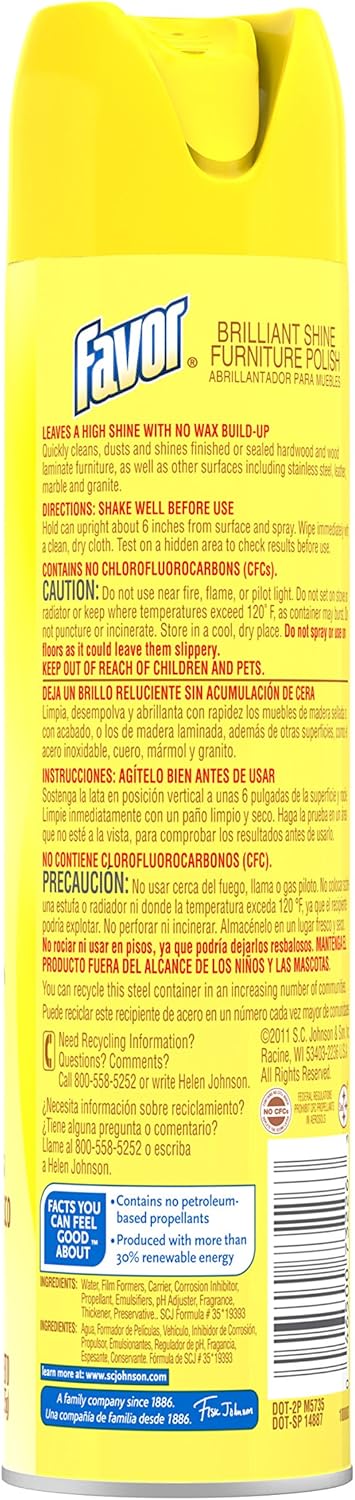 Pledge Favor Aerosol, 9.7 Ounce, Pack of 6