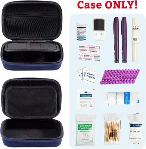 ProCase Diabetic Supplies Hard Travel Case, Diabetes Storage Bag for Glucose Meter, Insulin Pen, Blood Sugar Test Strips